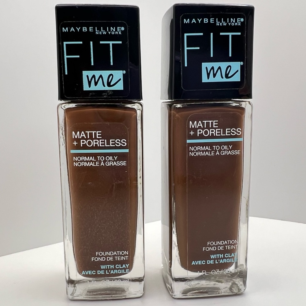 🦋$8 ~ (2) Maybelline Fit Me Foundation ~ 375 Java ~ Matte & Poreless ~ NEW
